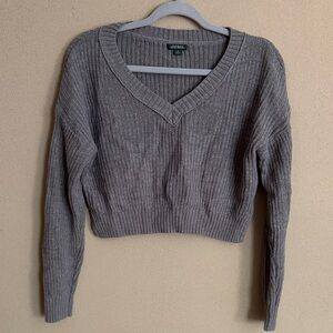 Wild Fable Charcoal V-Neck Sweater